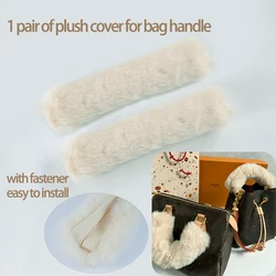 Tanqu Universal Fur Furry Hook Loop Fastener Sleeves Cable Cover for Leather Rope Handles for O Bag Obag Women Shoulder Handbag