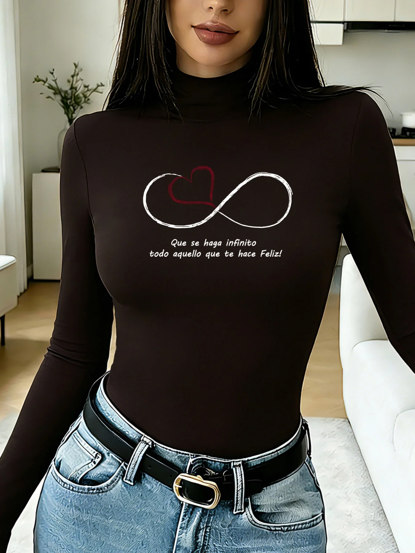 Women's Autumn Winter Y2K Casual Slim Fit Long Sleeve Warm Top, Christmas Snowflake Print Thermal Base Layer Shirt, Fashion Long