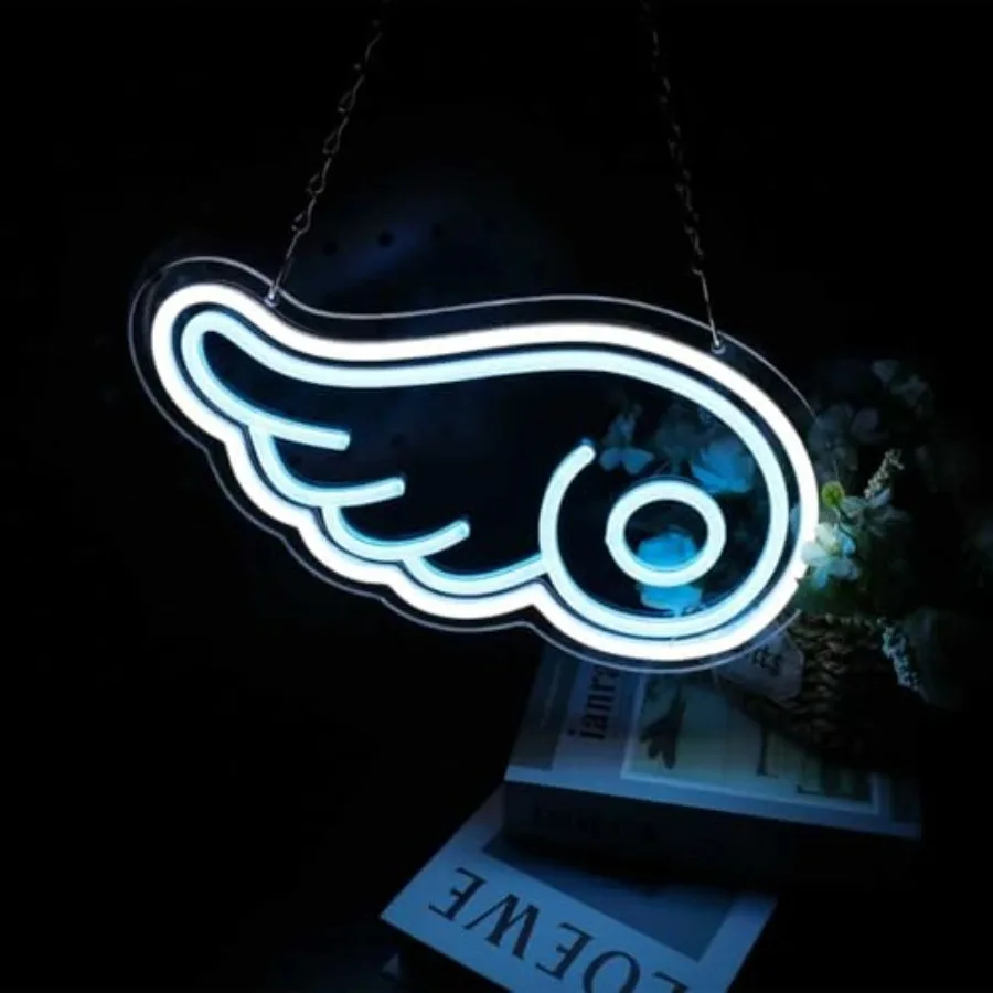 

Anime Angel Wing Neon Sign, Heaven Wing LED Light for for Wall Decor, Aesthetic Gaming Neon Sign with Dimmer Switch for Bedroom