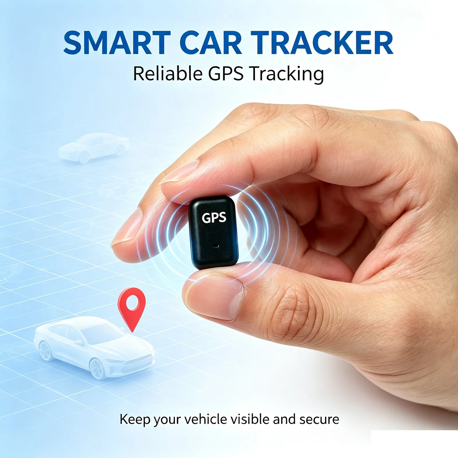 M8 Car GPS Tracking Locator Real Time Position Monitor Vehicle Anti Lost Tracker Suitable for Car Truck Van Motorcycle Support Cloud Platform Remote Location Check Route Record