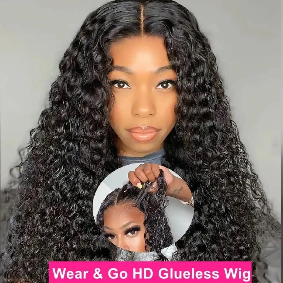 

Ali Bff Wear And Go Glueless Human Hair Wig Water Wave Wigs 4x6 Hd Lace Closure Wig Pre Plucked Hd Transparent Lace Frontal Wig