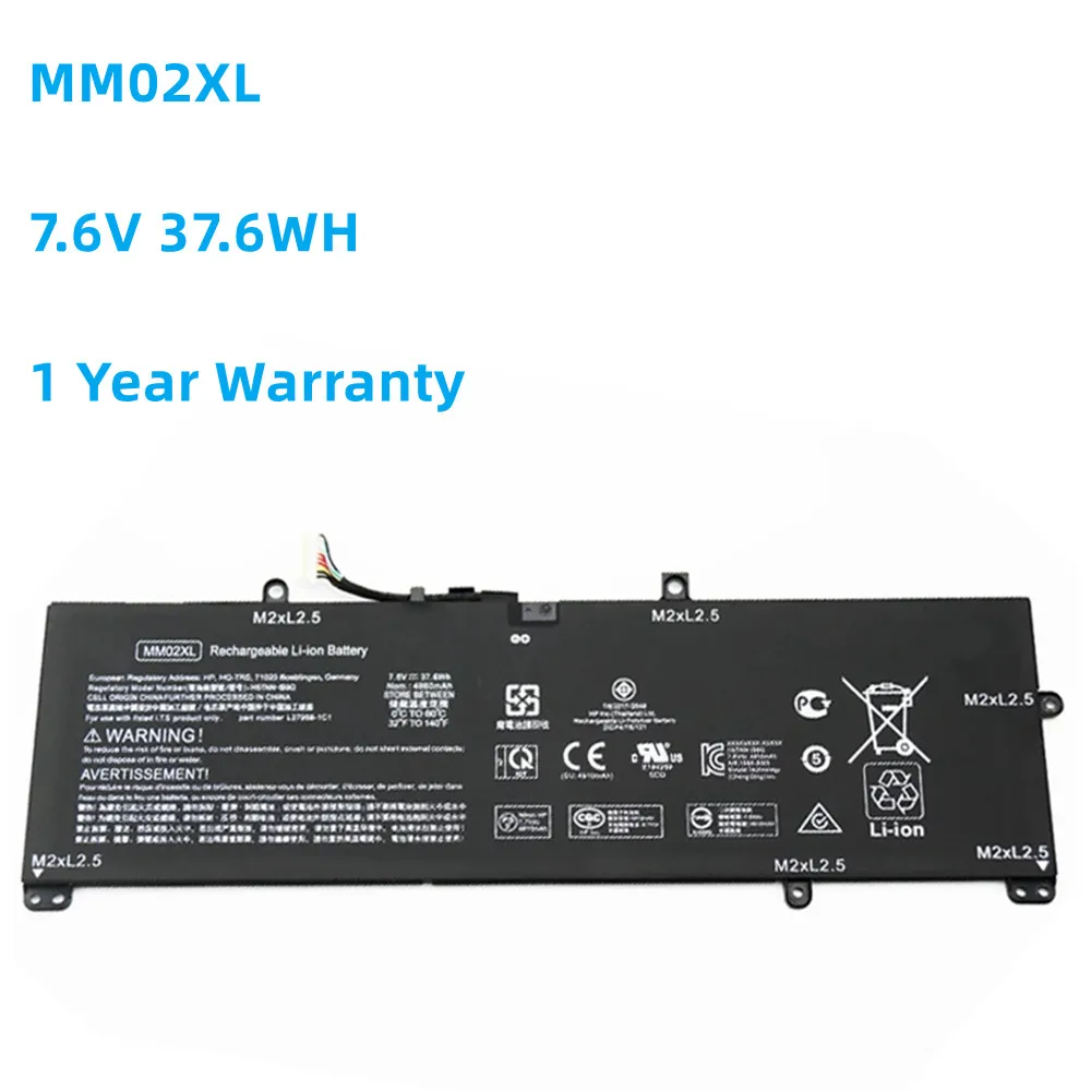 

New 7.6V 37.6Wh MM02XL HSTNN-IB8Q DB8U L27868-2D1 L27868-1C1 L28076-005 Battery for HP Pavilion 13-AN0001NA AN0302NG AN0066UR