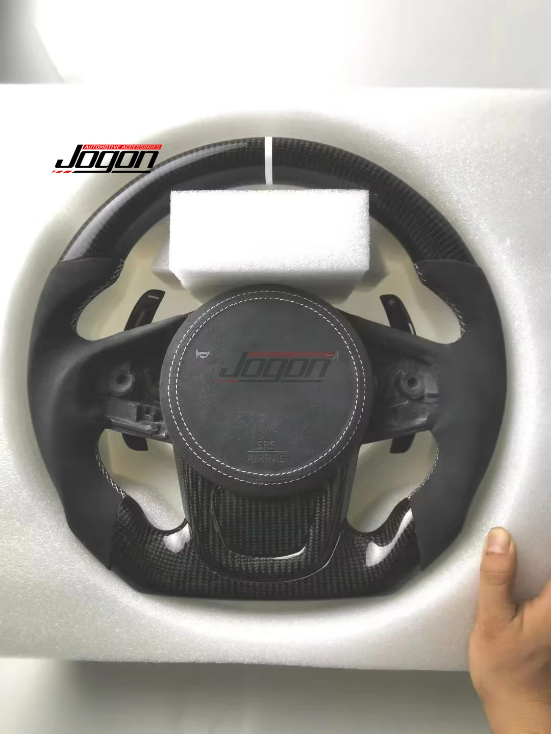 탄소 섬유 맞춤형 자동차 핸들 교체용 토요타 수프라 2015-2024 가죽 또는 알루미늄 최고급 맞춤형 모델