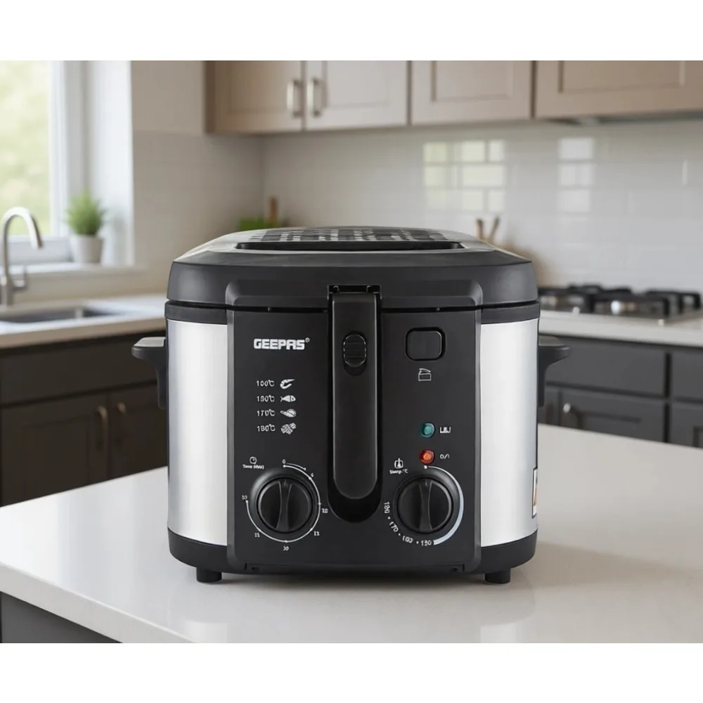 Adjustable Thermostat Deep Fryer with Viewing Window