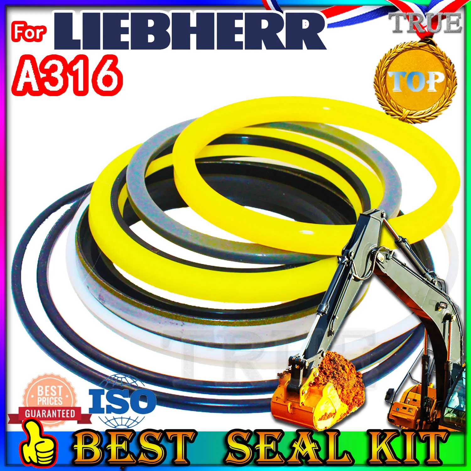 For Liebherr A316 Oil Seal Repair Kit Boom Arm Bucket Excavator Hydraulic Cylinder Backhoe Breaker Steering Accessories type