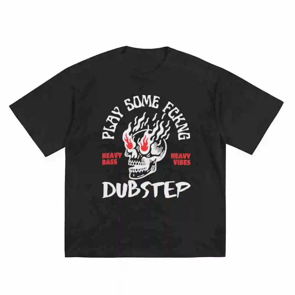Play Some Dubstep Rave Bass DJ EDM Music Festival Short Sleeve Tee 100% Cotton T-Shirt