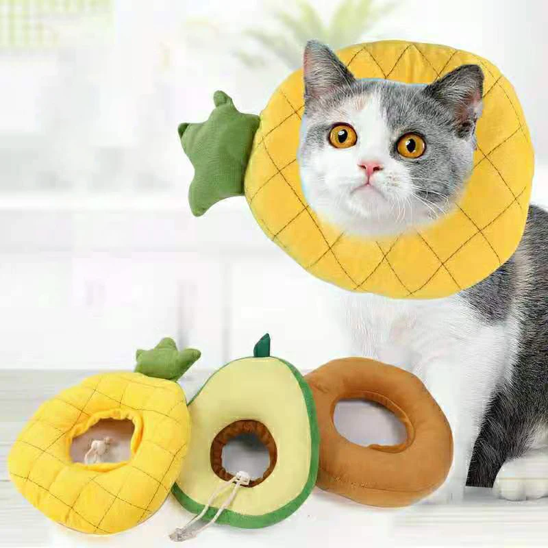 Cat Collar Cotton Toast Bread Cloth Elizabeth Circle Kitten Scarf Pet Anti Licking Adjustable Anti Biting Collar Bib Headgear