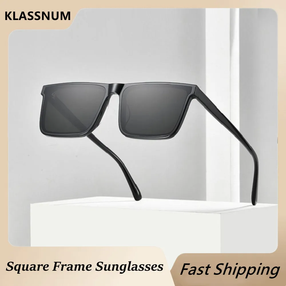 Vintage Black Square Sunglasses Woman Oversized Big Frame Sun Glasses Female Male Luxury Brand Designer Mirror Oculos De Sol