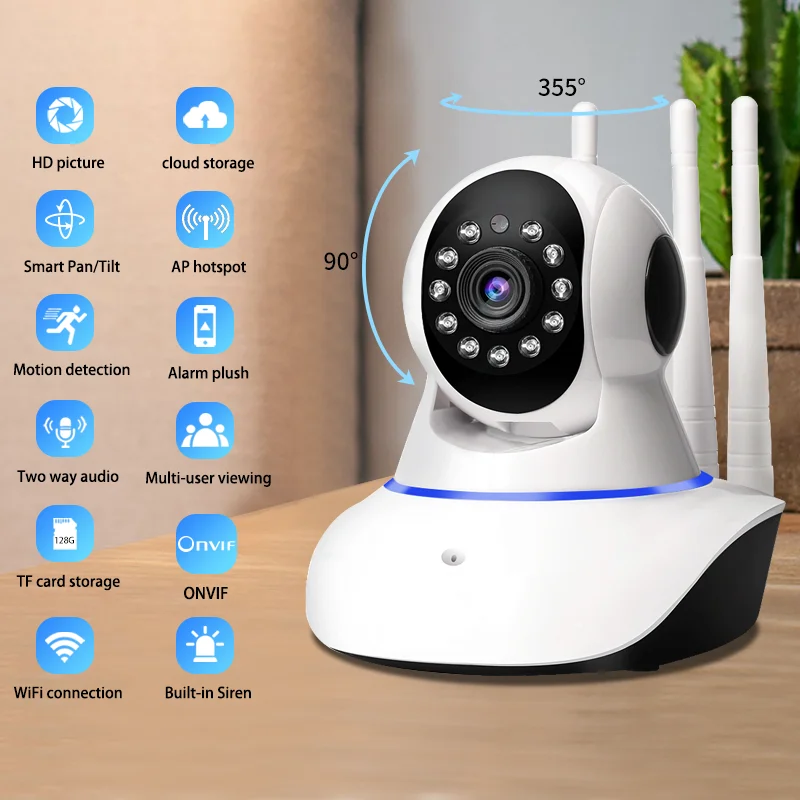 Wireless WIFI Camera Indoor Smart Home 720P Security Protection Surveillance IP Camera With RJ45 Port