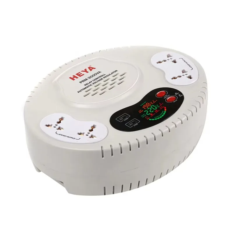 PRM Portable LED Display Single-Phase 220V AC Adjustable Stabilizer SVC Compatible Relay Type 50Hz Frequency Air Conditioner