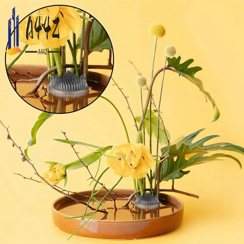 

A44Z-6 Pcs 3 Size Stainless Floral Frogs Kenzan Flower Holder Round Flower Arrangers Silvery Kenzan (0.9In, 1.34In, 2.36In)