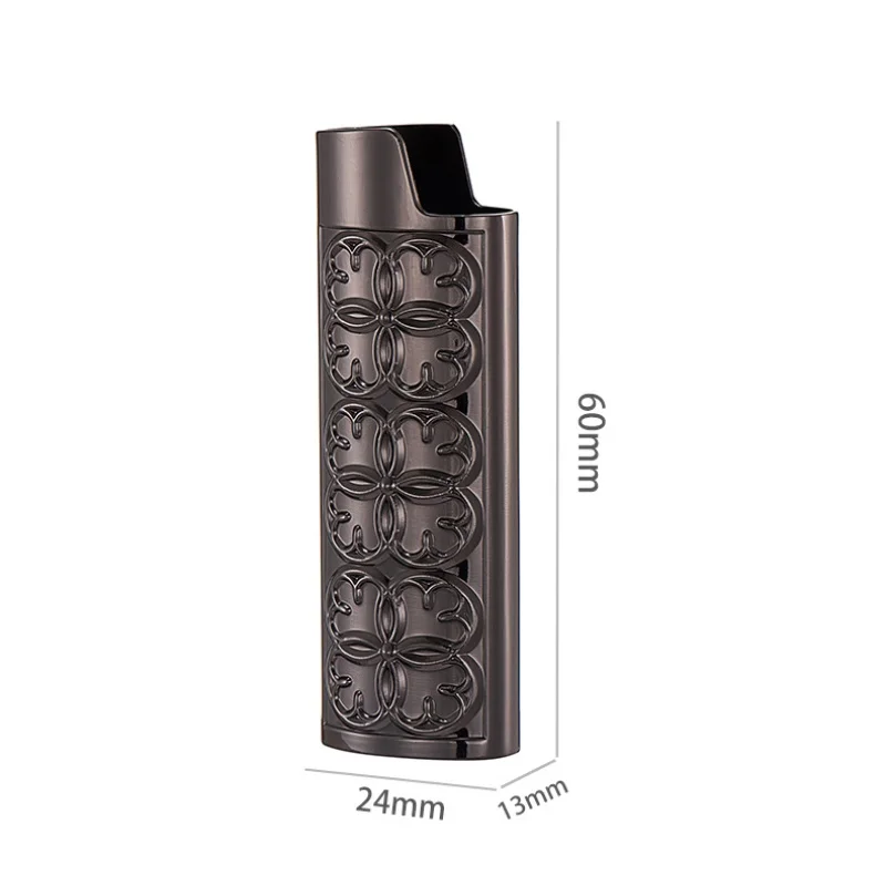 Cherry blossom pattern Large Metal J6 Lighter BIC Shell Case for Men\'s Gift Lighter Accessories Tools