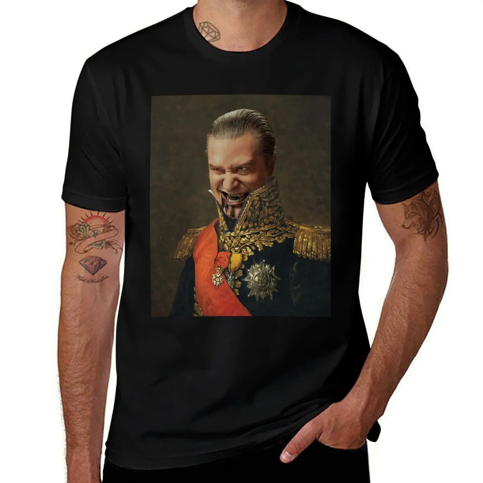 

Patton Portrait Poster Mike T-Shirt Big Size Short Sleeve Casual Top