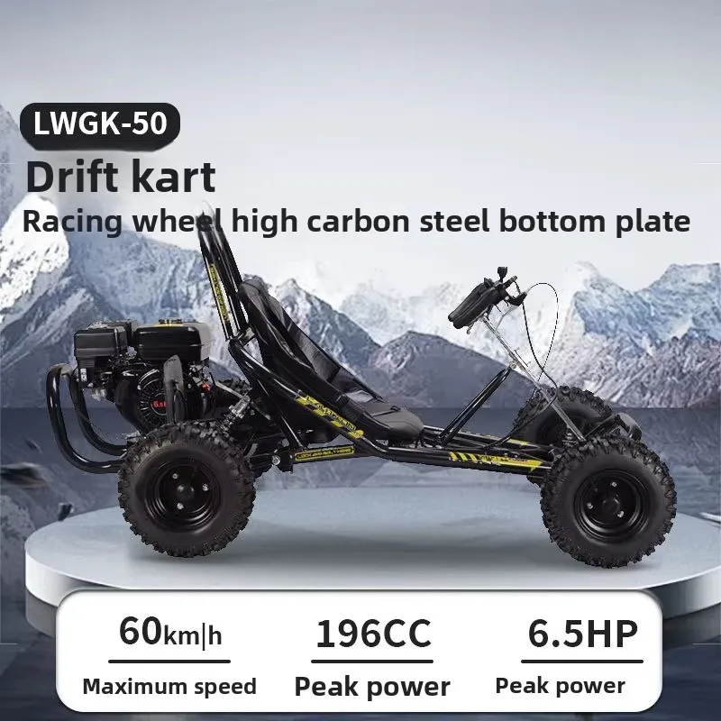Electric Go-Kart 196cc Engine Off-Road Mountain Kart with 60 km/h Max Speed and 120kg Load Capacity