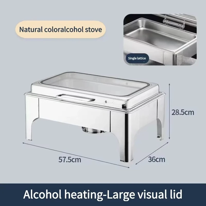 Deluxe Electric Heating Hot Pot Buffet Set for Wedding Hotel Dining Modern Alcohol Stove Dinnerware Supplies
