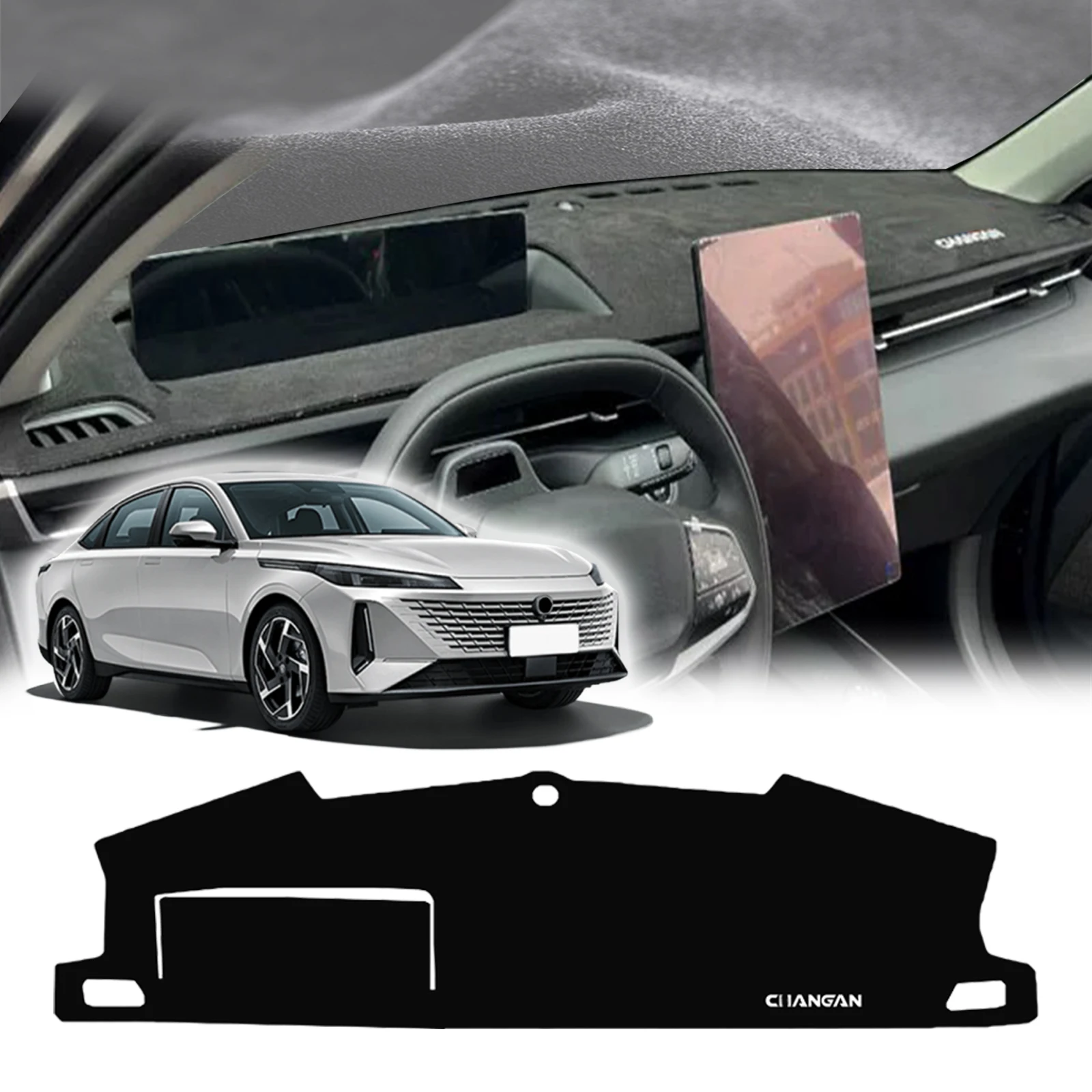 

fit for Changan Lamore 2023-2025 EADO Plus LOGO Dashmat DashMat Sunshade Dashboard Cover Pad Protective Carpet Car Accessories