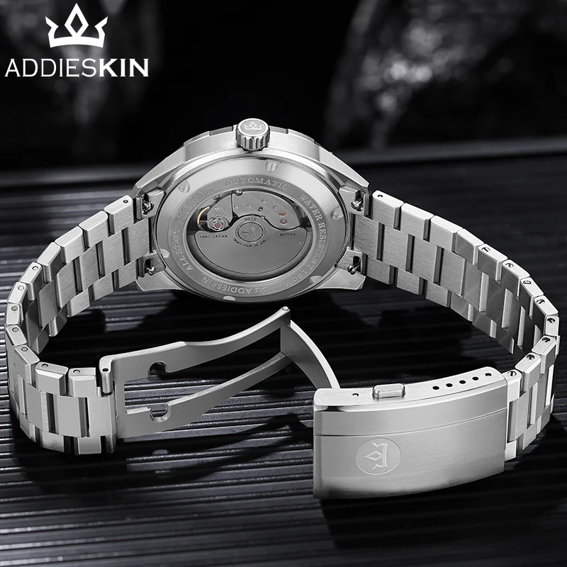 AddiesKin Miyota9015 Mechanical Men Watch Automatic Stainless Steel Waterproof Unique Watches Sapphire Crystal K007 Reloj Hombre