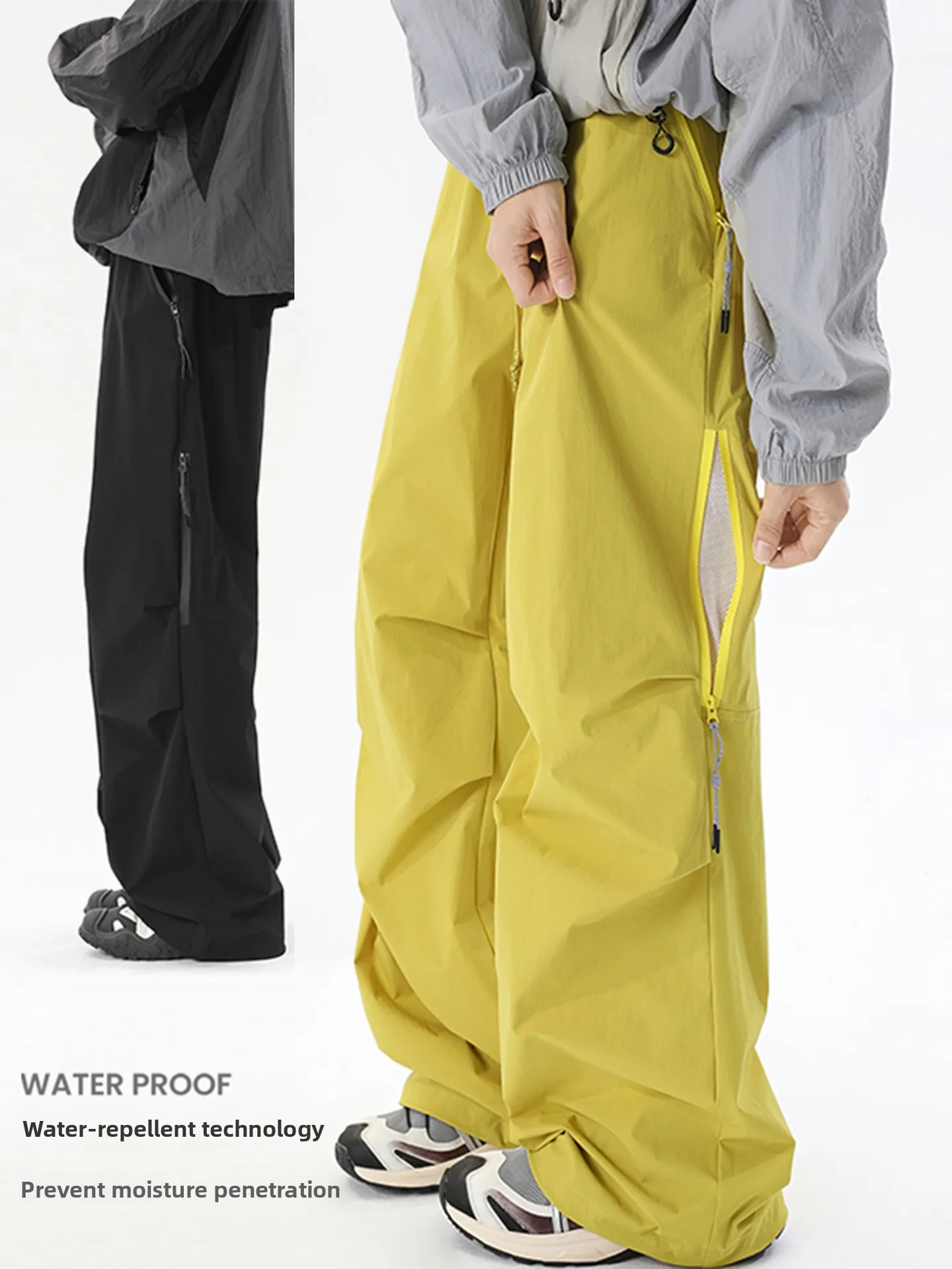 

Мягкие уличные походные брюки Dopne Lemon Yellow Softell Tee-Proof для мужчин и женщин, весенне-осенние, серия Mountain, Folded Soldier