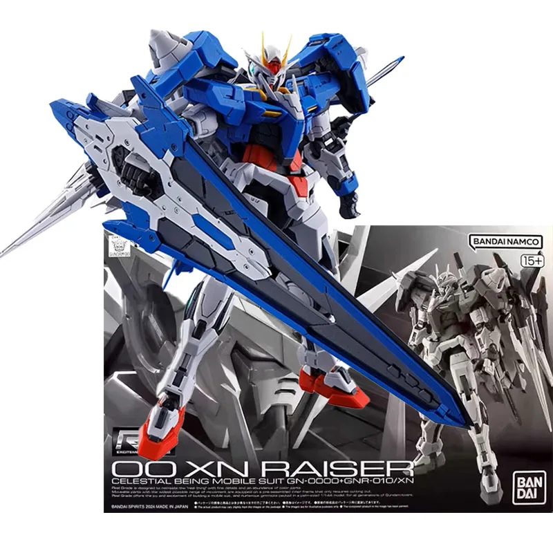 

Bandai Original Genuine Anime GUNDAM RG 00 XN RAISER GN-0000+GNR-010 PB Assembly Model Toys Action Figure Gifts Collectible Kids