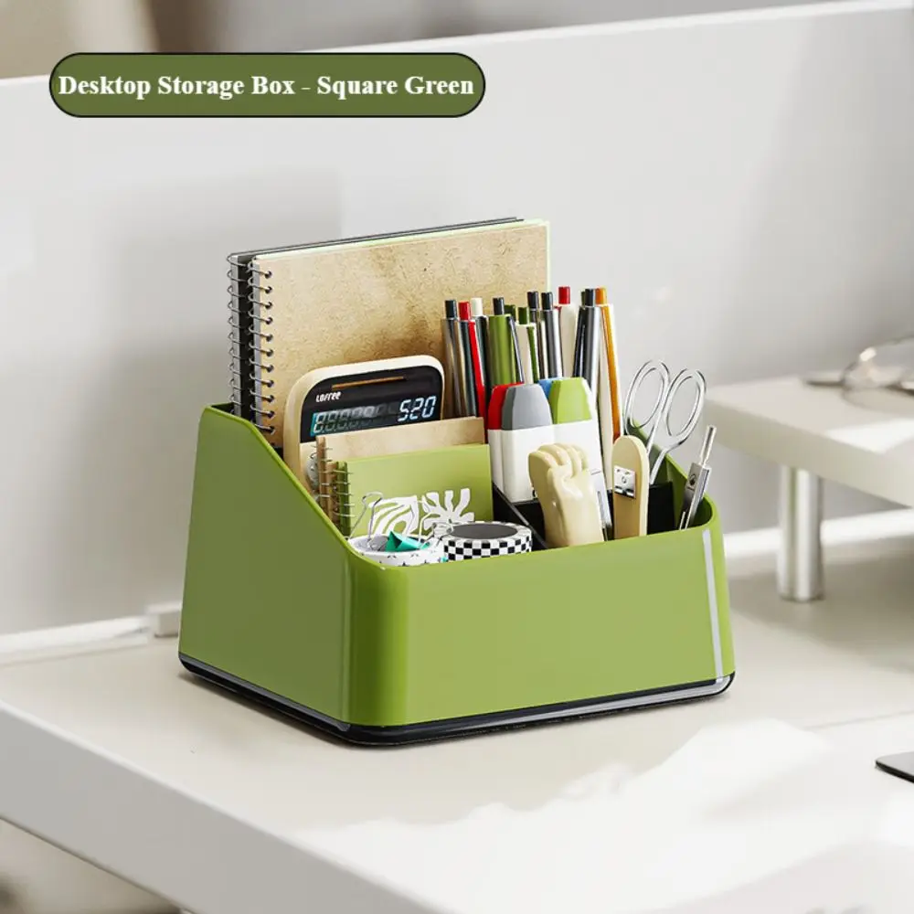 Multifunctional Large Capacity Desktop Organizer Student Sundries Storage Box ABS Mini Stationery Organizer Case Office