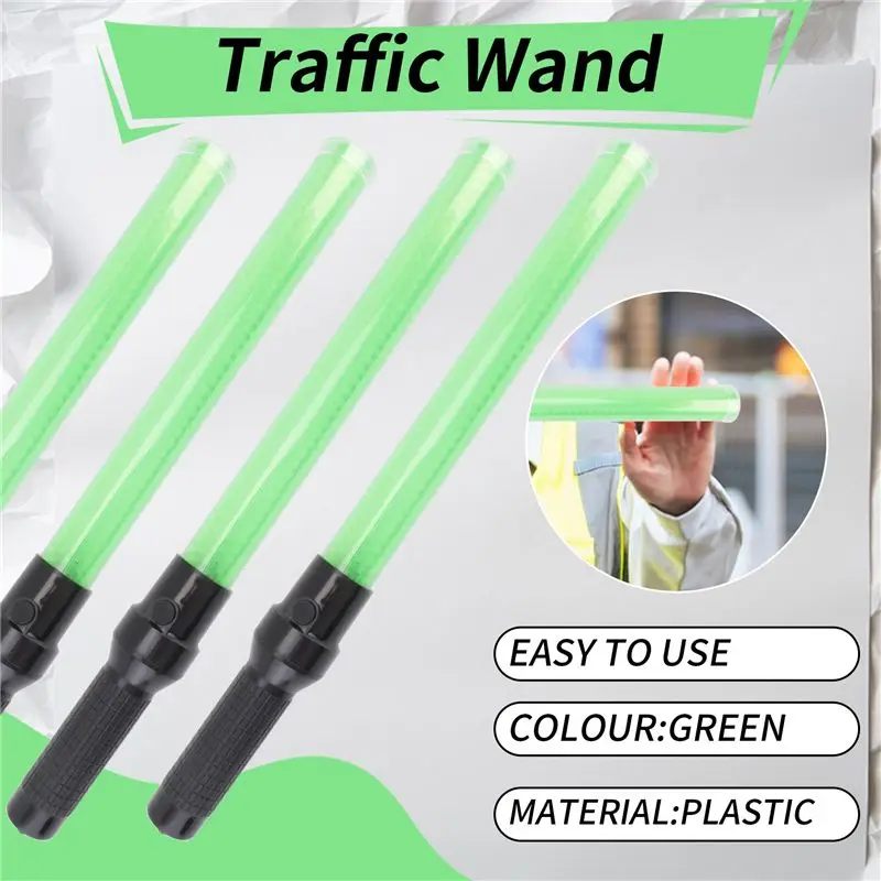 A11I 4Pack Traffic Wand 54Cm Led Traffic Control Wand Safety Light Wand With 2Flashing Modes Air Marshaling Signal Wand