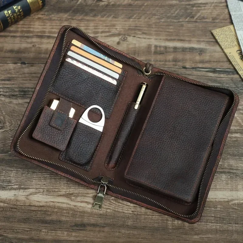 Travel Cigar Case Leather 5 Tube Cigar Holder Multifunctional Cigars Storage Bag Portable Smoking Cigar Accessories