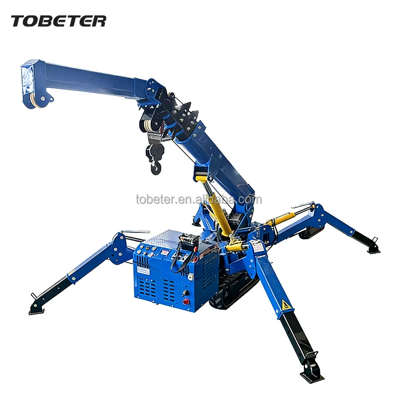 Tobeter Super High Quality Track Spider Crane 3 Ton Spider Crane Lifting Height 10m Spider Crane With Articulating Arm