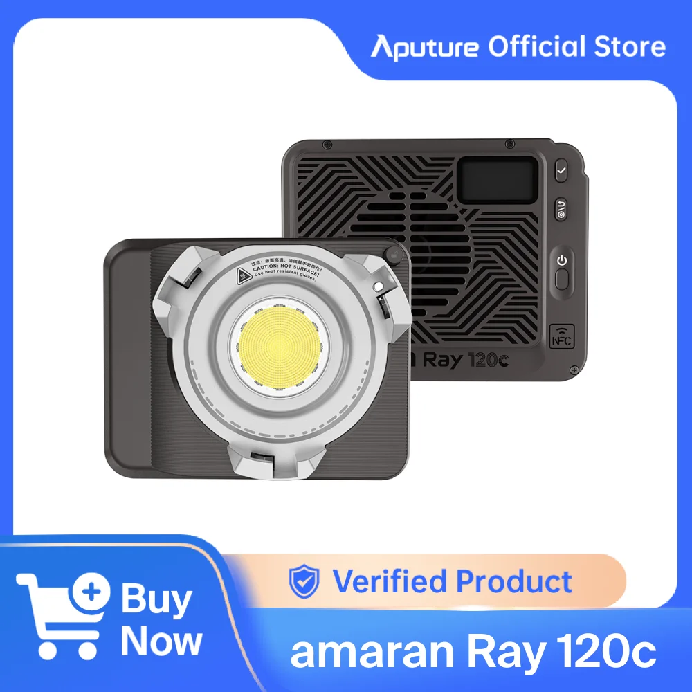 Amaran Ray 120c Ultra-Compact 120W Full-Color Point-Source LED Light 2300K to 10000K G/M Adjustment Amaran App Control