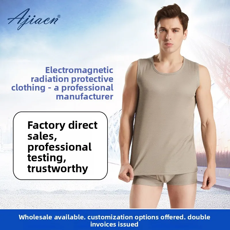 

Electromagnetic Radiation Protective Clothing Men's Silver Fiber Anti-Radiation Underwear Anti-Radiation Vest
