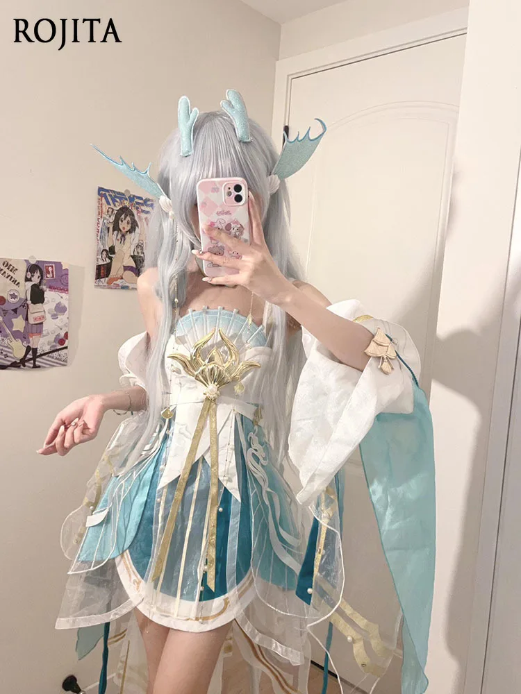 

Cos Costume New Year Slim Mini Dress Co Full Set Cosplay Costume for Women Lolita Clothes