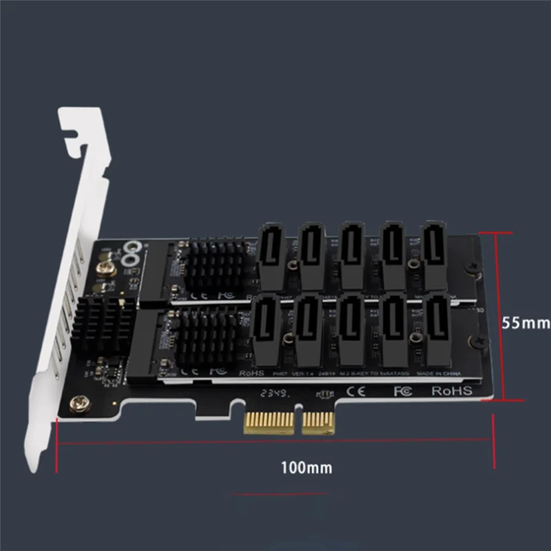 

Top-Pcie X1/X4/X8/X16 M. 2 SATA To Pcie Adapter Card M2 SATA Extended Card Dual-Disk Array Support For M. 2 SSD 2230/42/60/80