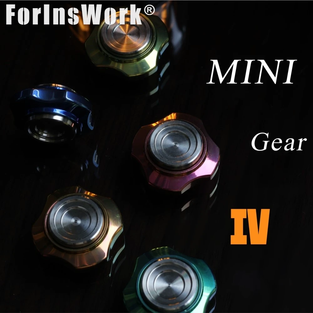 Mini Gear 4.0 Anodic Oxidation Of Titanium Office Desk Accessories Finger Spinner Autism Toys Cool Gadget