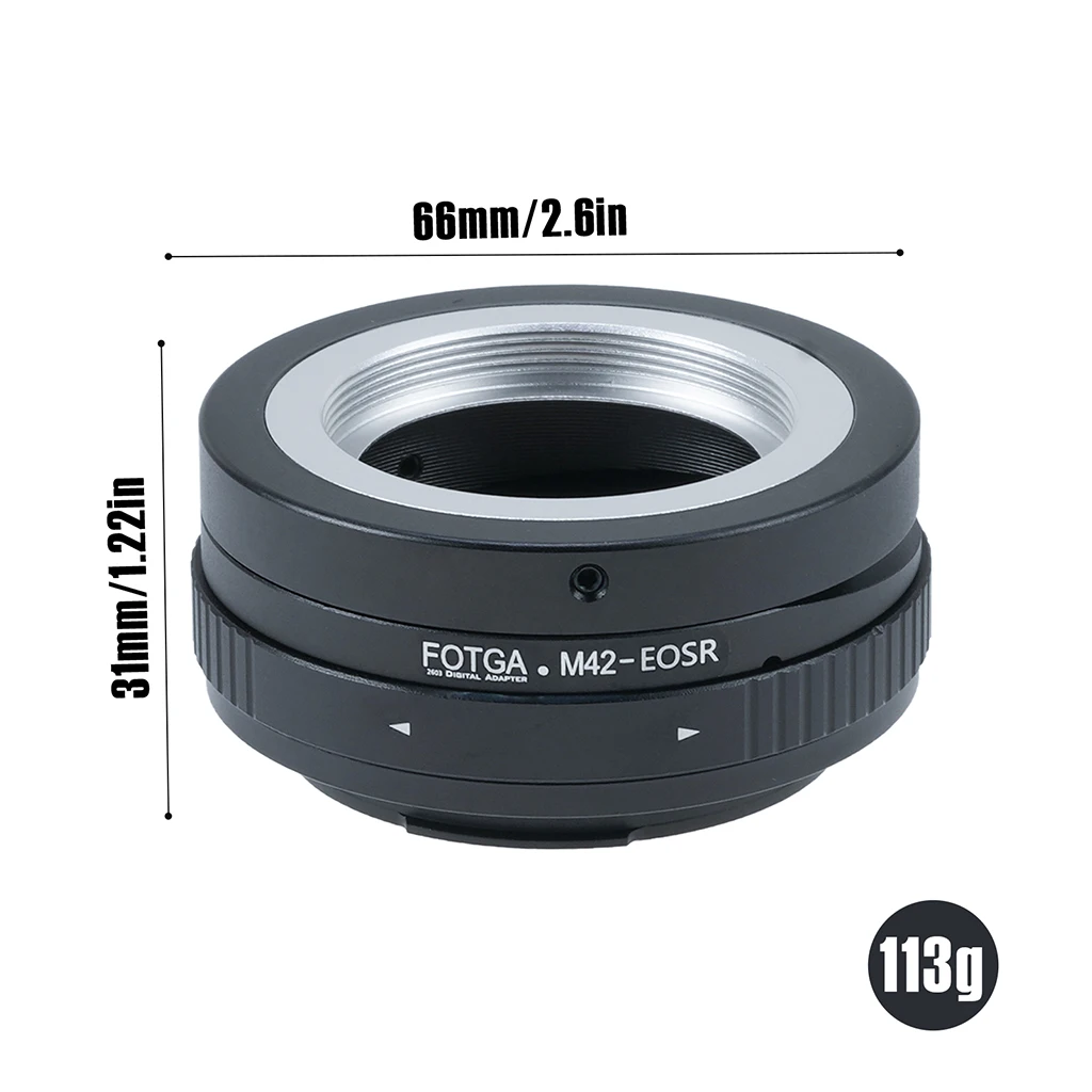 Aluminiumlegierung Adapterring M42-Objektivanschluss auf EOSR T2-Anschluss M42-EOSR Objektivadapter für Canon EOSR RP für Nikon spiegellose Kamera – Detail 10