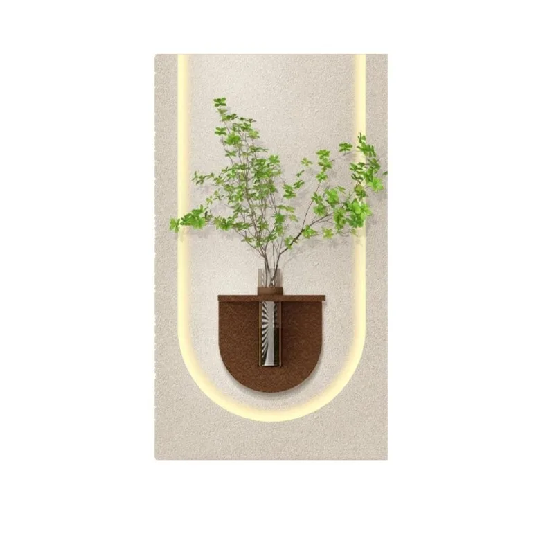 Hydroponic green plant decorative painting sandstone lighting painting entrance murals living room background wall study hanging