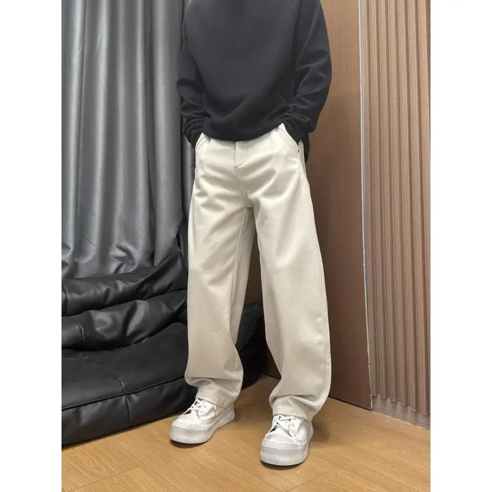 

American Sle Outdoor Workwear Pants Men's Trendy Loose Straight Leg Wide Leg Casual Pants Spring Autumn New Sle Cotton Po...