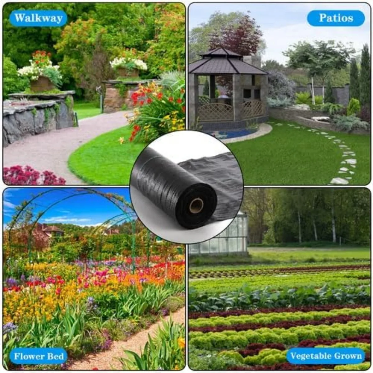 2025年UVカット耐久性ニードルパンチ織り雑草防止バリアマットグラウンドカバーランドスケープファブリック