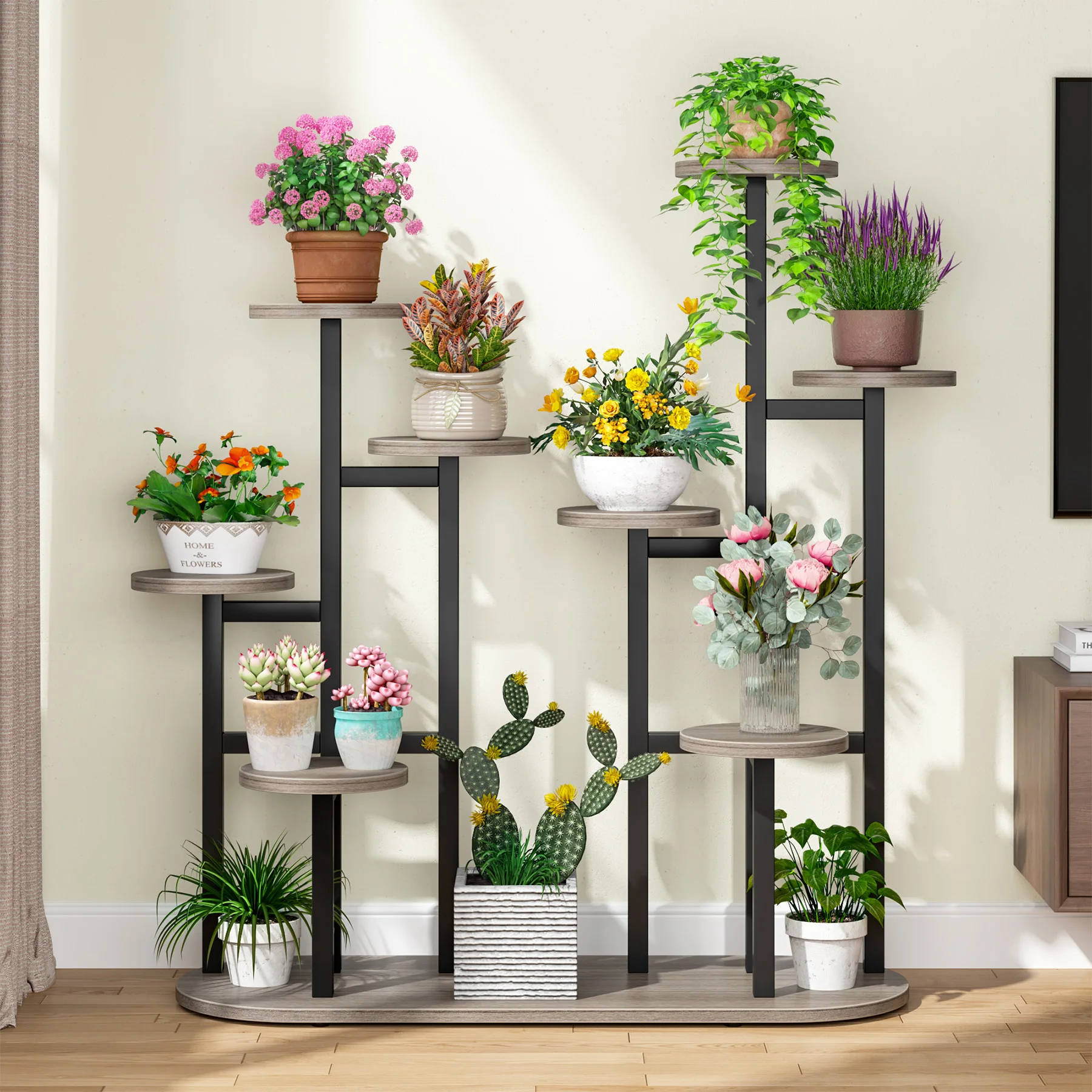 

Tribesigns Plant Stand Indoor, Multi-Tiered 11 Potted Plant Shelf Flower Stands, Tall Plant Rack Display Planter Organizer