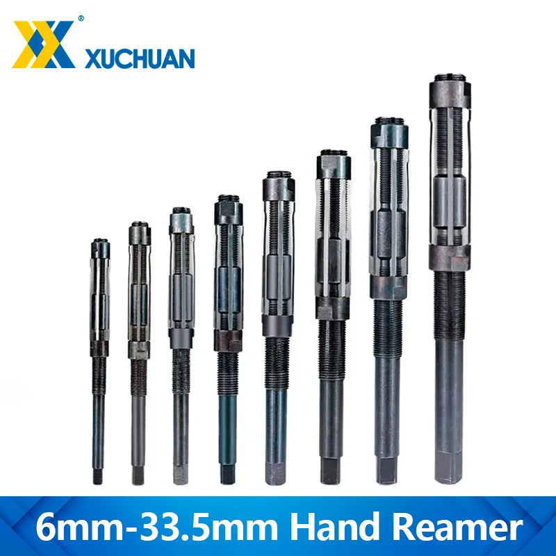 1pc HSS Adjustable Hand Reamer 6-33.5mm Size Range Reamer Precision Hole Finishing for Machine Cutting Tools