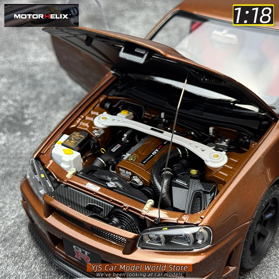 MOTORHELIX MH 1:18 scale collection R34 EK9 W221 S2000 FD2 FL5 metal car model Holiday gift collection
