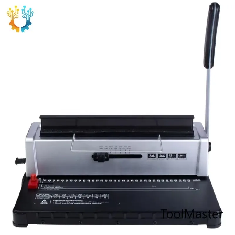 

【2026】Precise Punching 34-Hole Manual Wire Binder A4 A5 Paper 3:1 Pitch Adjustable Margin Binding Machine For Office Printing Sh
