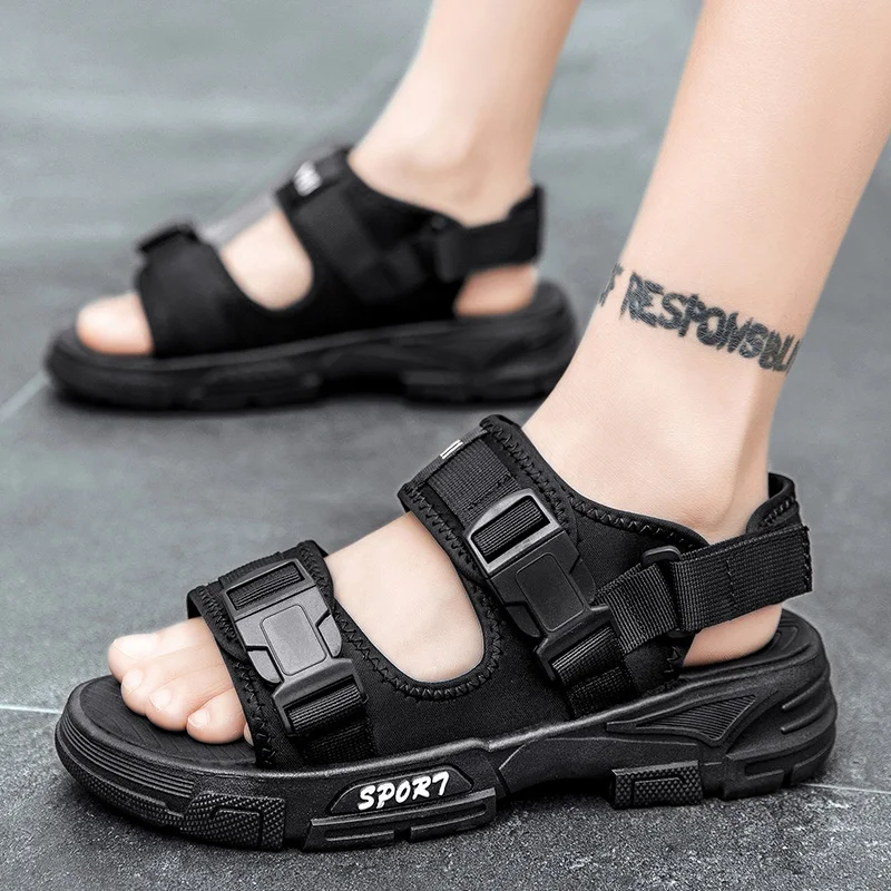 Sandals Men Summer Fashion New Style Outdoor Wear Soft Sole Wear-resistant Anti Slip Anti Odor Breathable Dual-use Beach Sandals