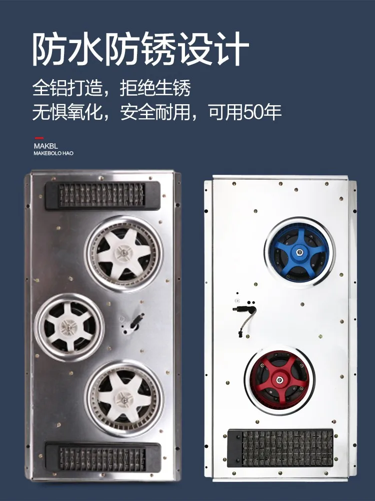 Aquecimento de ar do banheiro teto integrado cinco em um iluminação de exaustão do banheiro aquecedor integrado