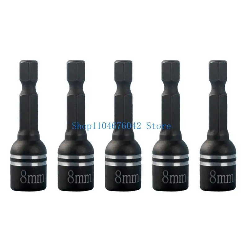 5asd 8mm 5/16" 육각형 드릴 비트 자기 너트 드라이버 세트 임팩트 소켓 어댑터