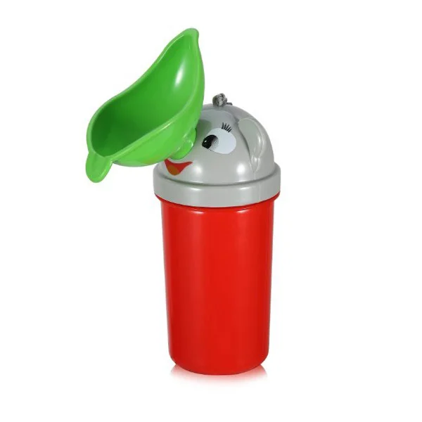 

Portable Baby Toddler Girls Urinal Red Leakproof Spout Potty Training Emergency Toilet for Travel Car Camping Baby Urinal