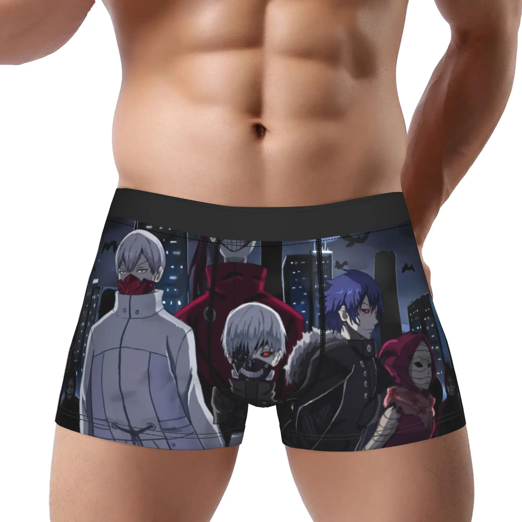 

Tokyo Ghou Underpants Homme Panties Male Underwear Tokyo Ghou Print Shorts Boxer Briefs