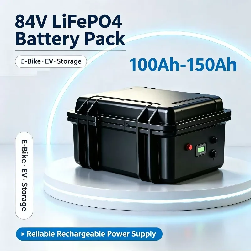 84V Lithium Iron Phosphate Battery Pack 100Ah‑150Ah, Built-in 100A BMS, 8‑16kW Power, For Electric Sightseeing Vehicle, Golf Car