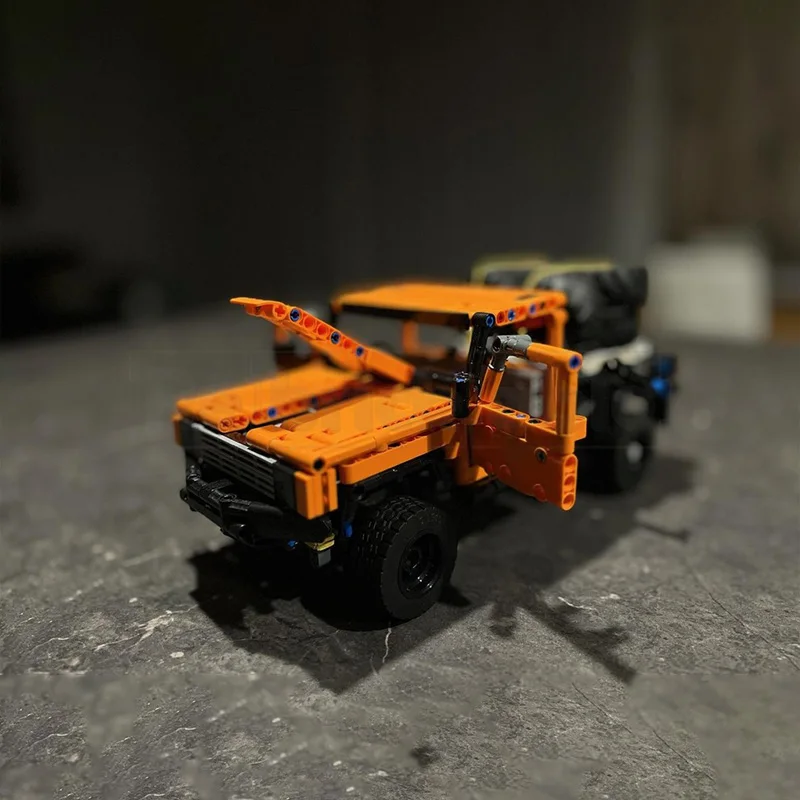 941 pièces de véhicule de construction tout-terrain robuste, camionnette MOC, blocs de construction modulaires personnalisables, jouet simple à monter soi-même, cadeau de festival