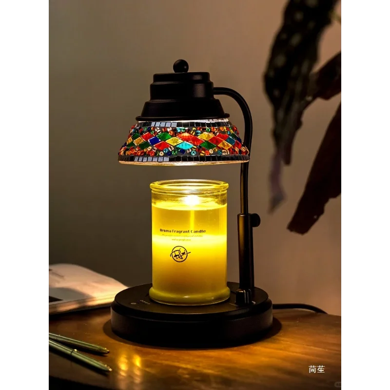 クリスタルパッチ無火ワックス溶解ランプ時間制限調光アロマキャンドル溶解ランプリビングルームベッドルームベッドサイドアンビエントランプ