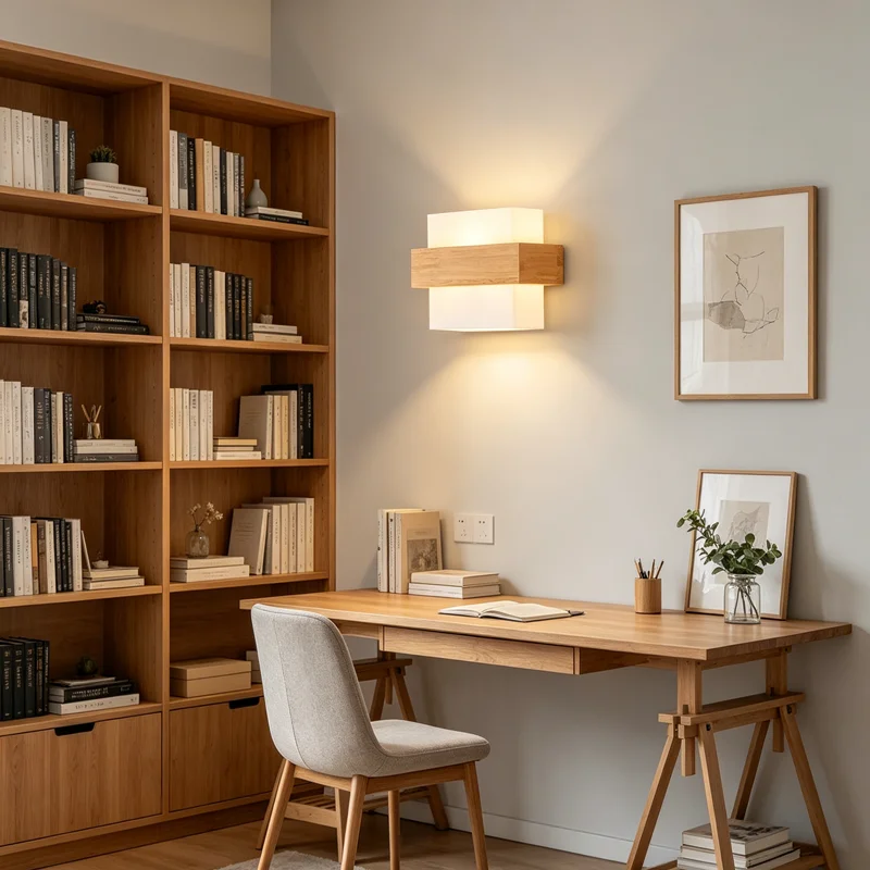 

Modern Wall Light Bedroom Study Aisle Solid Wood Wall Lamps Dining Room Balcony Background Wall Decorative Lighting Fixture