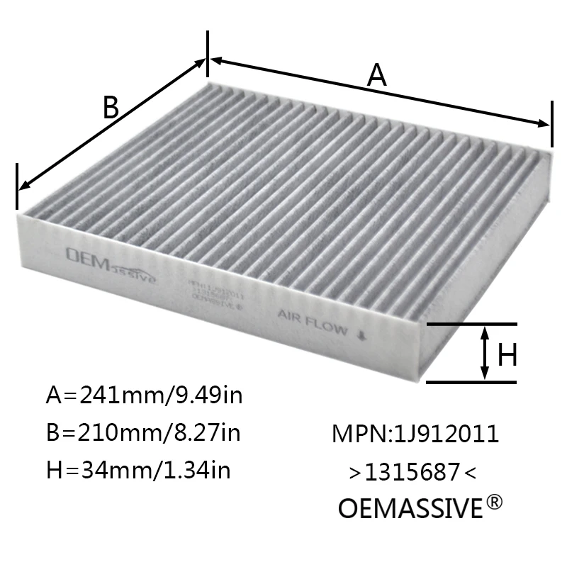 2x Car Pollen Cabin Air Filter Activated Carbon For Ford Focus 2 3 Galaxy Kuga Mondeo 4 C-Max S-Max 1315687 1494697 1253220